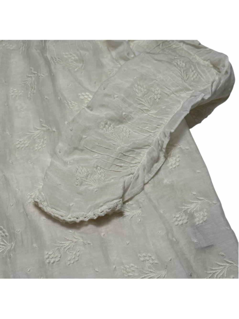 Anthropologie Talitha Women’sWhite Embroidered Blouse Small Boho Coquette Silk - Picture 5 of 9
